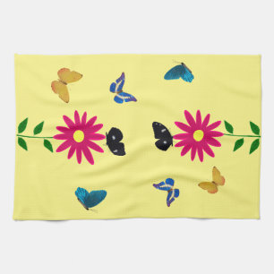 Daisy Butterflies Kitchen Towel
