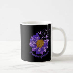 Daisy Butterfly Purple Ribbon Overdose Awareness 3 Coffee Mug