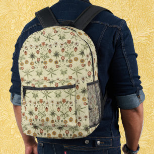 Daisy by William Morris, Vintage Victorian Flowers Printed Backpack