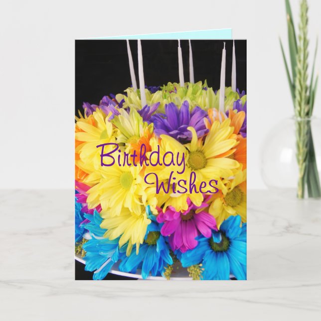 Daisy Cake Birthday card-customise Card (Front)