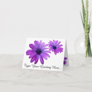 Daisy Card Pink Flowers Custom Daisy Note Cards