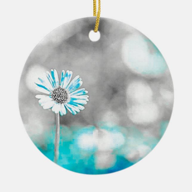 Daisy Ceramic Tree Decoration (Front)