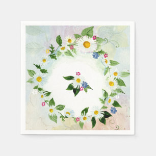 Daisy Chain Floral Bridal Shower Napkin
