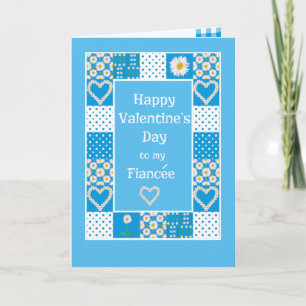 Daisy Chains Patchwork Valentine for Fiancee Holiday Card