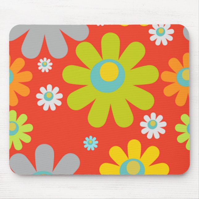 daisy cherry red mousepad (Front)