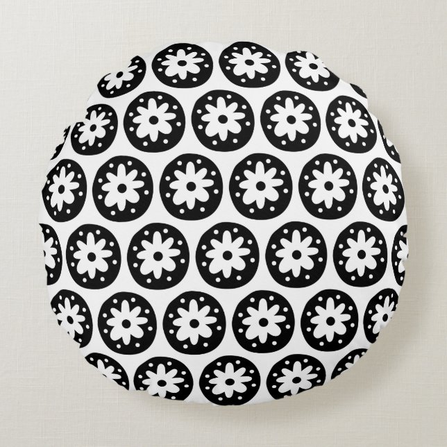 Daisy Circle Round Cushions (Front)