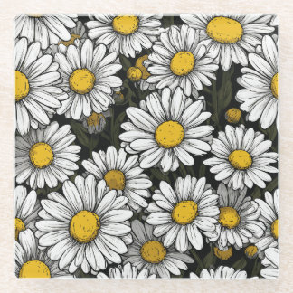Daisy Comic Style Glass Coaster