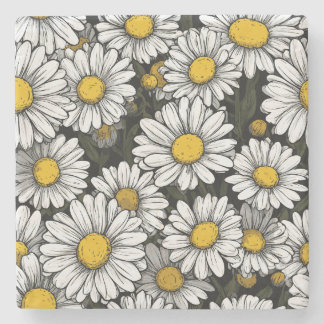 Daisy Comic Style Stone Coaster
