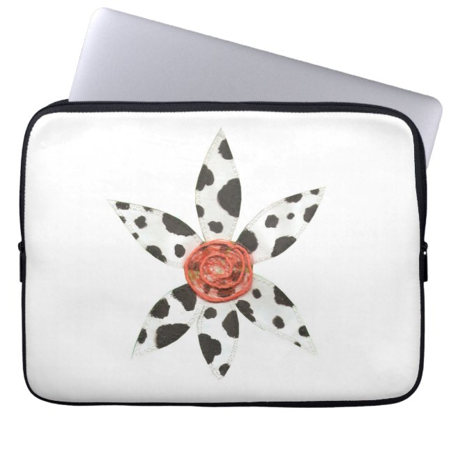 Daisy Cow 13 Inch Laptop Sleeve (Front)