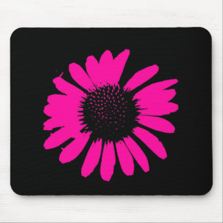 "Daisy Crazy" - Hot Pink Daisy Mouse Mat