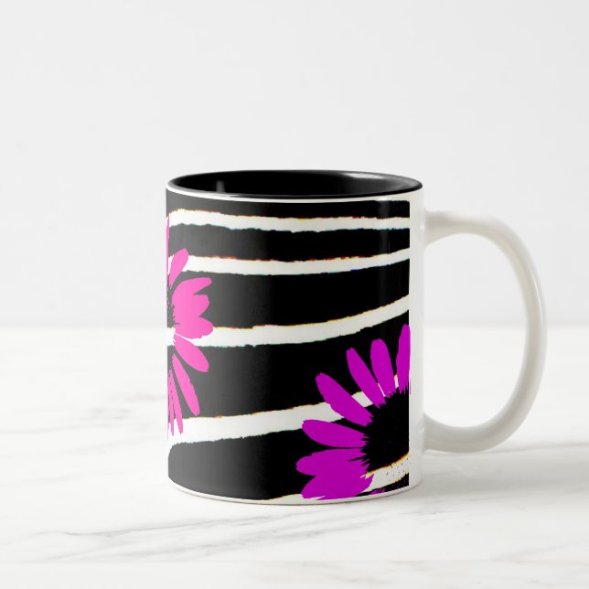 "Daisy Crazy" Two-Tone Coffee Mug (Right)