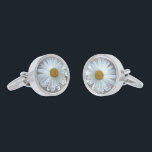 Daisy Cufflinks Personalised Wildflower Cufflinks<br><div class="desc">Daisy Cufflinks Personalised Wildflower Gifts Stylish Daisy Flower Cufflinks Customised Romantic Summer Flowers Jewellery and Keepsakes for Gardeners Friends Family Coworkers Anniversary & Weddings Click "Customise" to Add Text Choose Change Language Fonts and Choose Custom Colours Personalised Daisy Cufflinks and Your Name Here Silver Summer Flowers Lover Accessories Wild Daisy...</div>