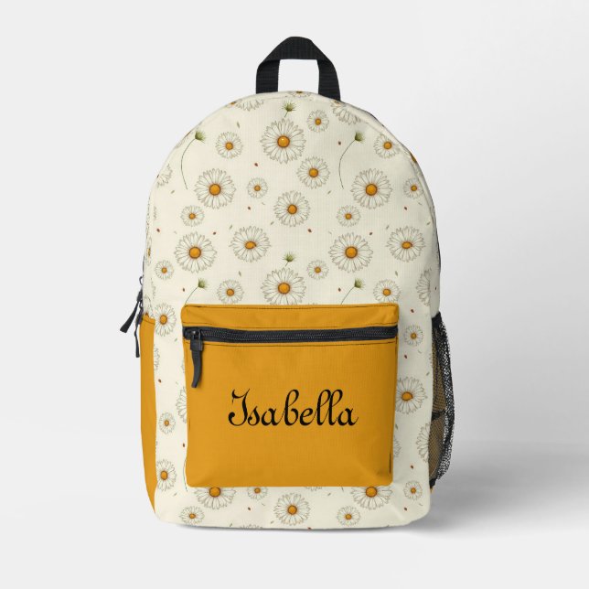 daisy customised design printed backpack (Front)