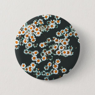 Daisy Daisies Floral 6 Cm Round Badge