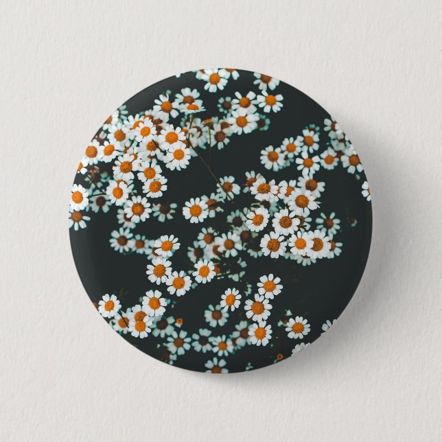 Daisy Daisies Floral 6 Cm Round Badge (Front)