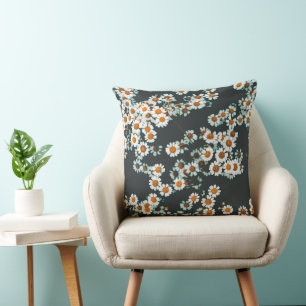 Daisy Daisies Floral Cushion