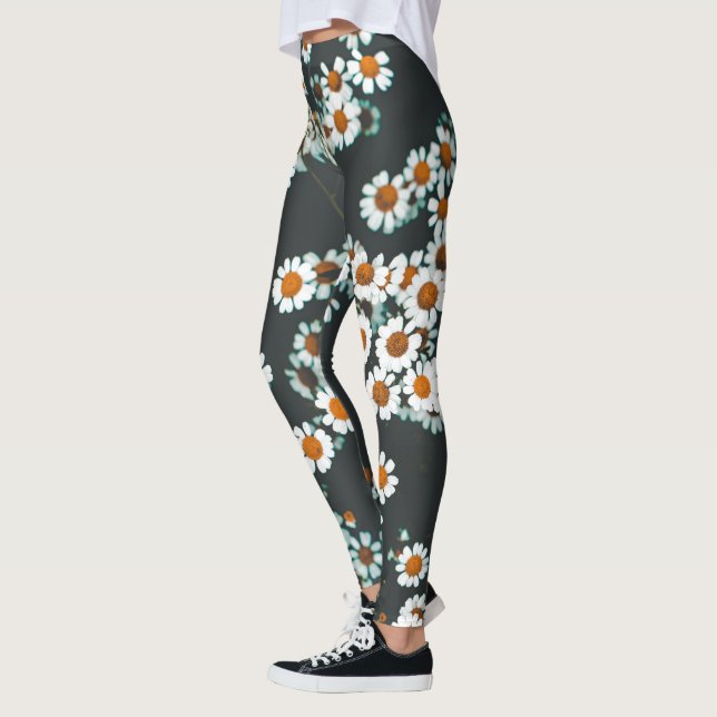 Daisy Daisies Floral Leggings (Left)