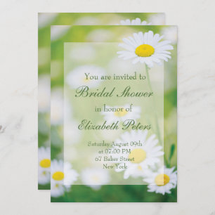 Daisy Daisies Flower Floral Summer Bridal Shower Invitation