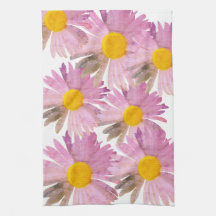 Daisy Delight Kitchen Towel Tie-Dye Inspired 