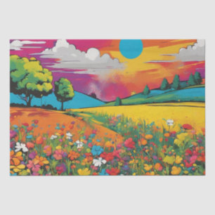 Daisy Delight Pop Art Blossoms decoupage paper