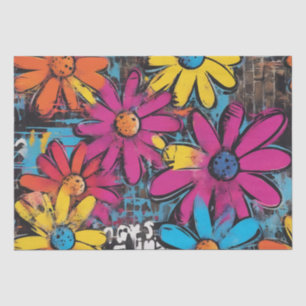 Daisy Delight Pop Art Blossoms decoupage paper