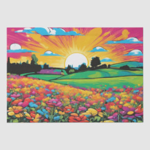 Daisy Delight Pop Art Blossoms decoupage paper