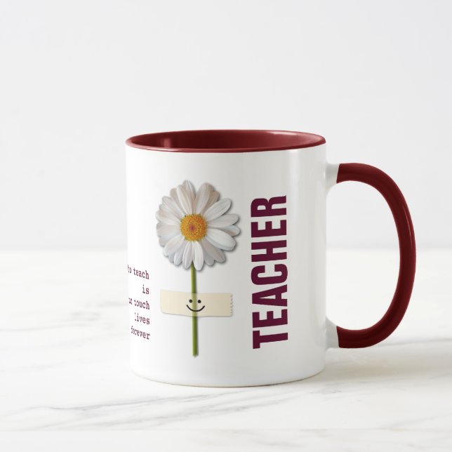 Daisy Design Teacher Appreciation Custom Gift Mugs (Right)