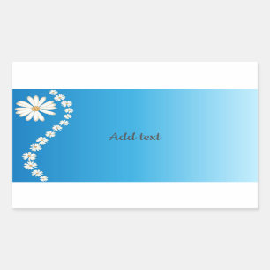 Daisy Design Template Rectangular Sticker