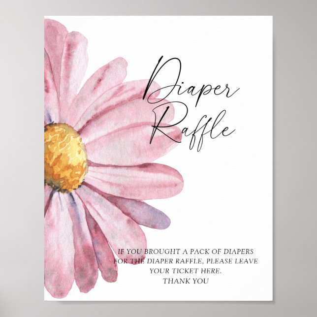 Daisy - diaper raffle poster (Front)