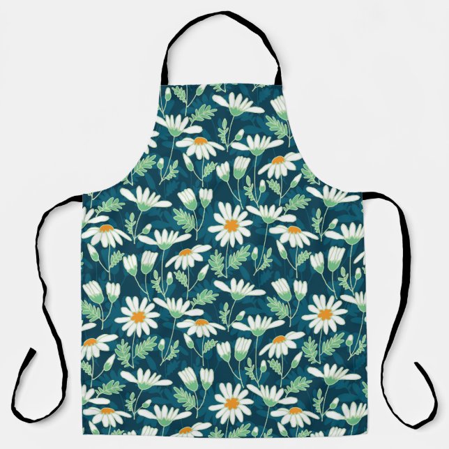 Daisy Ditsy Chamomile Romantic Print Apron (Front)