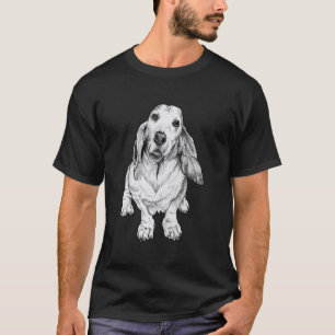 Daisy Dog Bassett Hound Illustration T-Shirt