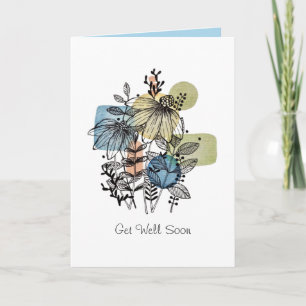 Daisy Doodle In Ink And Watercolor Card