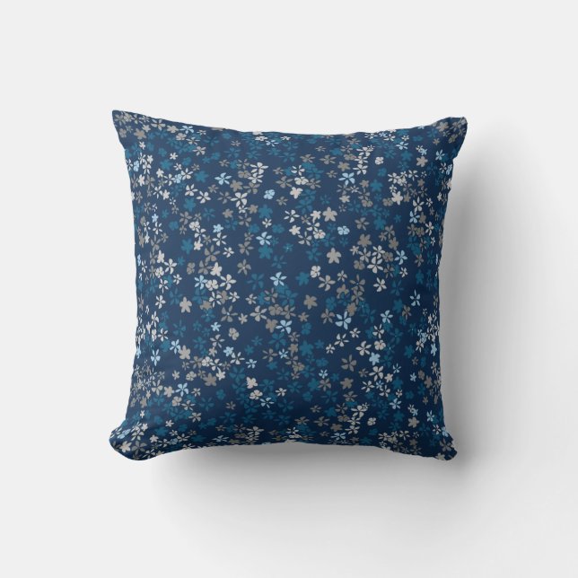 Daisy Dot Vintage Psychedelic Floral Cushion (Front)