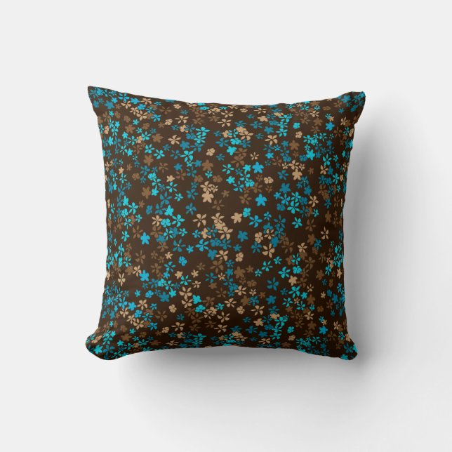 Daisy Dot Vintage Psychedelic Floral Cushion (Front)