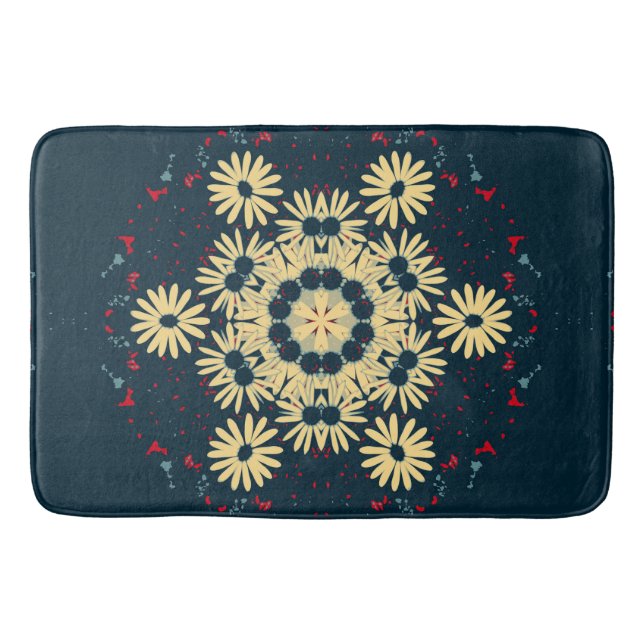 Daisy Dreams Mandala Bath Mat (Front)