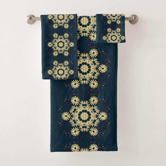 Daisy Dreams Mandala  Bath Towel Set (Insitu)