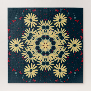 Daisy Dreams Mandala Jigsaw Puzzle
