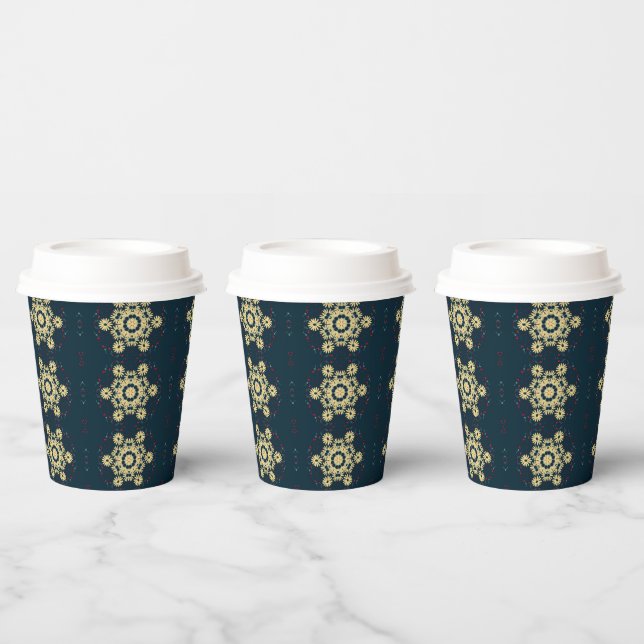 Daisy Dreams Mandala  Paper Cups (Multi)