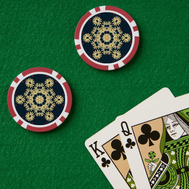 Daisy Dreams Mandala Poker Chips (Poker Table (Double))