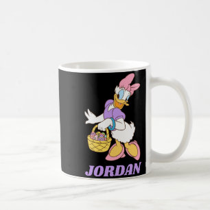 Daisy duck holding basket of easter eggs coffee mug