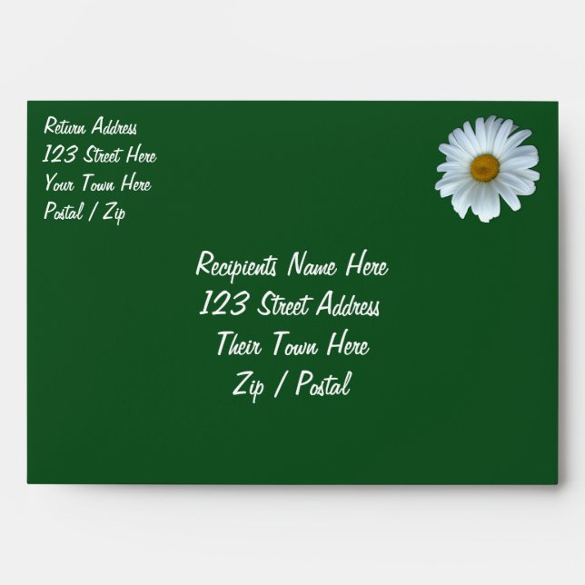 Daisy Envelopes Personalise Daisies Envelopes (Front)