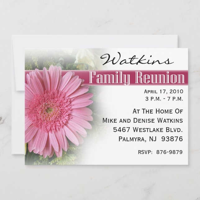 Daisy Family Reunion Invitation (Front)