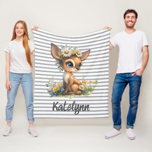 Daisy Fawn Snuggle Fleece Blanket