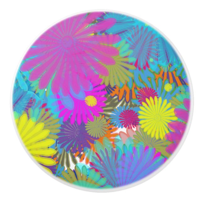 Daisy Festival Ceramic Knob (Front)