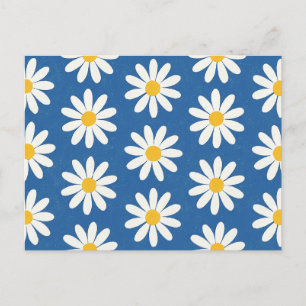 Daisy Field in Blue Postcard