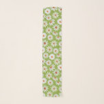 Daisy Field Watercolor Spring Summer  Scarf<br><div class="desc">simple and beautiful watercolor painted daisy pattern,  light green background</div>