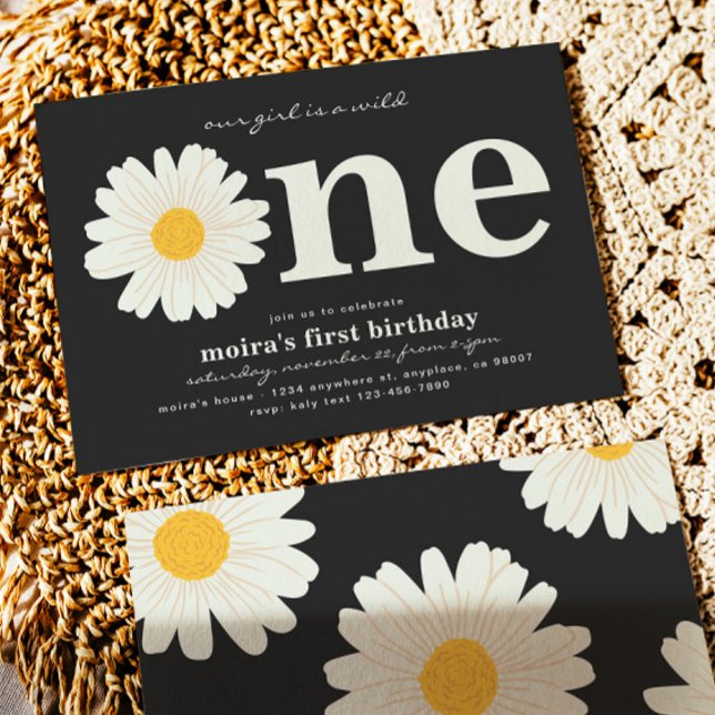 Daisy First Birthday Invitation (Creator Uploaded)