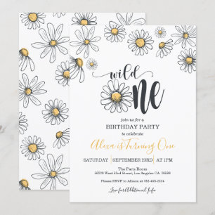 Daisy First Birthday Invitation - Wild One - WH
