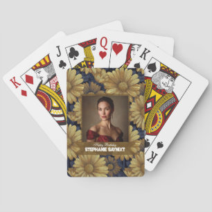 Daisy Floral 15Th Birthday Gift For Girlfriend Playing Cards