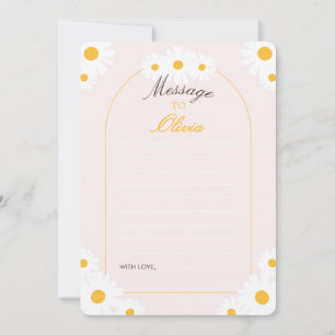 Daisy Floral 1st Girl Birthday Time Capsule Card